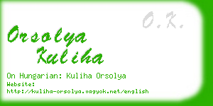 orsolya kuliha business card